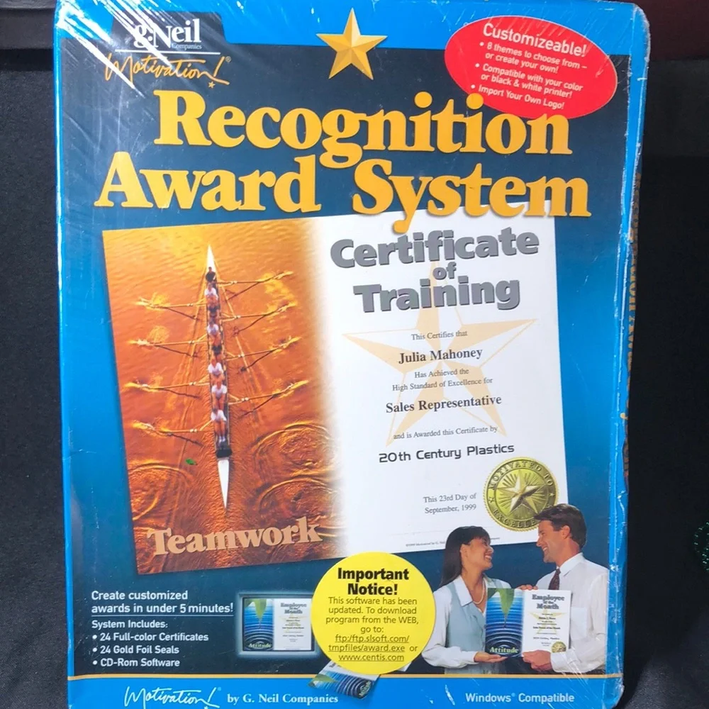 Recognition Award System - Gold and Blue